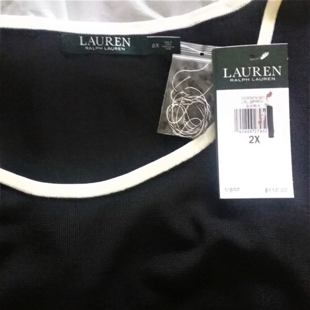 Ralph Lauren Sleeveless Knit Tank Top Blouse Size 2X NWT - Picture 4 of 7